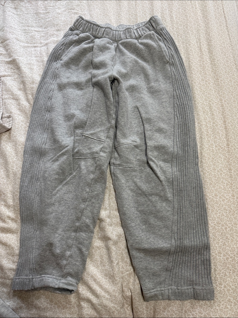 aerie Heather Gray Cozy Ribbed Waist Sweatpants